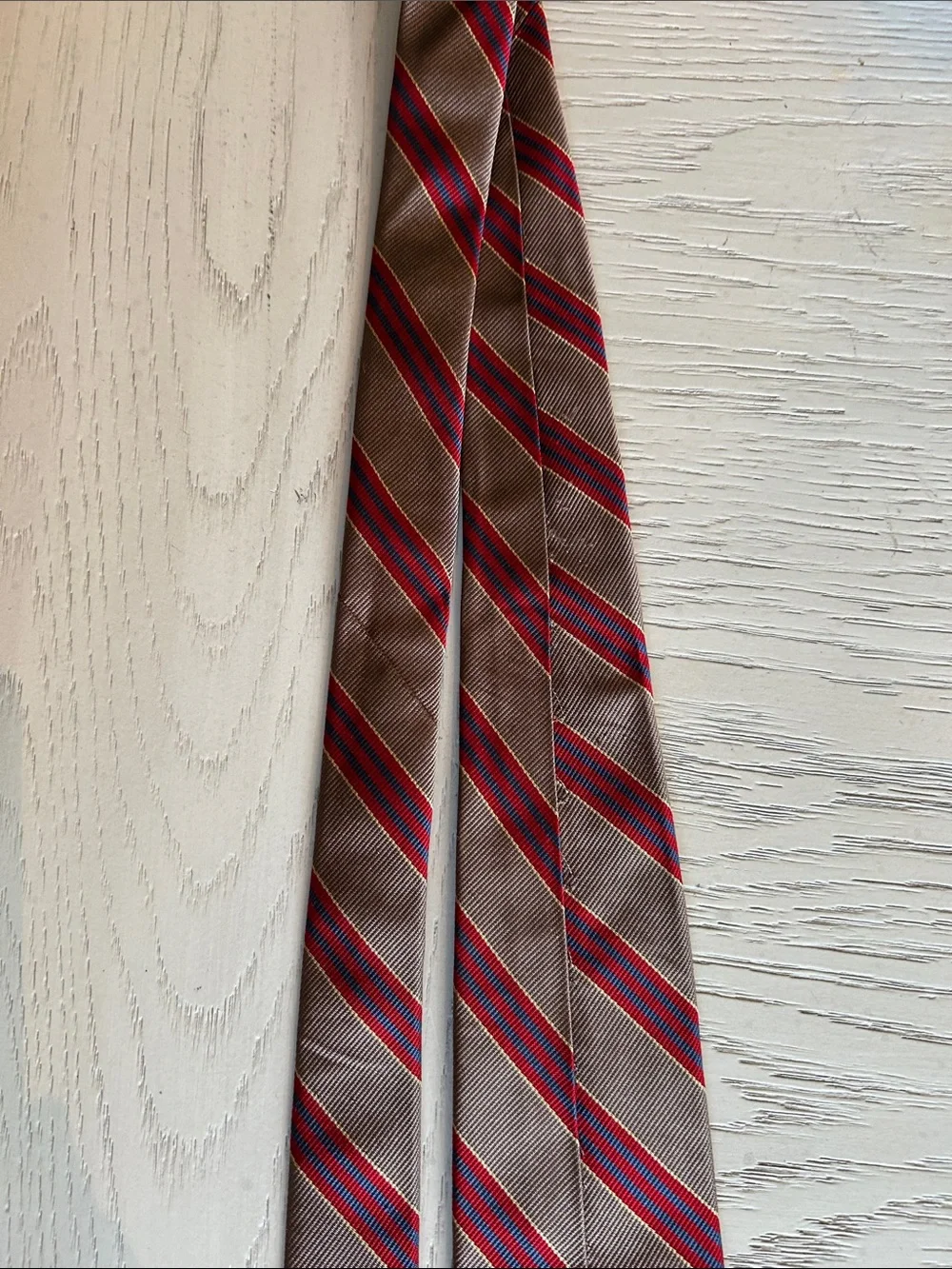 Lands' End Charter Collection Hand Sewn Striped Silk Tie